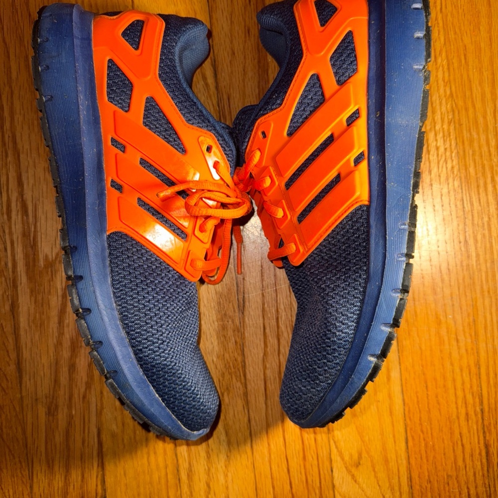Adidas Women’s Med Energy Cloud  Navy Blue Orange Running Shoes Sneakers Size- 9